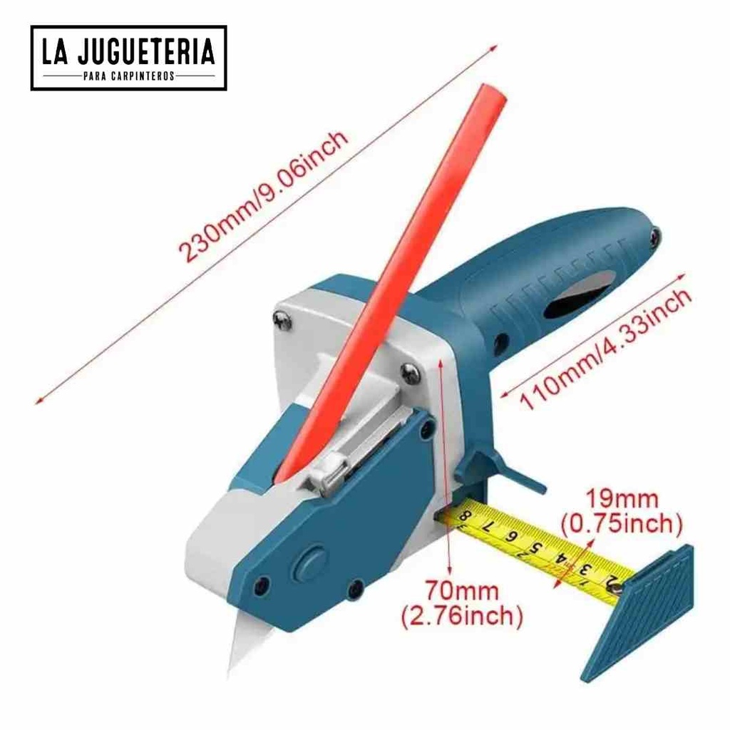 Herramienta de corte de paneles de yeso con cinta métrica de aleación