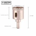 Broca de perforación de cerámica, para azulejos, para vidrio grueso, set 7 pz de 6-10-18-25-35-45-60 mm