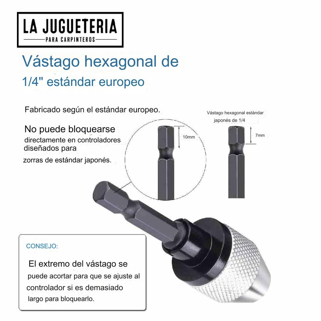 Chuck Adaptador de taladro de impacto, 2 adaptadores de broca para convertidor de destornillador de impacto, vástago hexagonal - Plateado