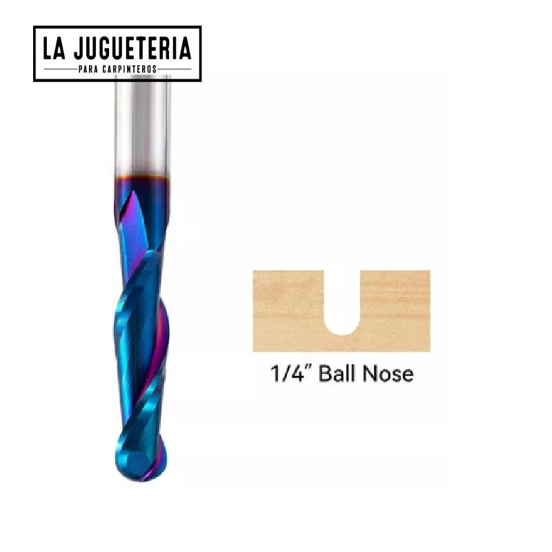 Fresas de corte recto, copiadoras con 1 rodamiento. Vástago de 1/4". Set 4 pcs. Ref.P15