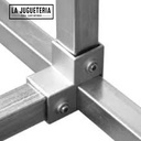 Conector de tubo cuadrado Tres Vias de aluminio mediante abrazadera de llave para decorar tubos de 25mm
 (1 pulgada x 1 Pulgada) 