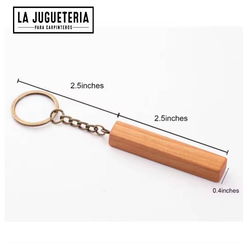 Llavero de cuero MARRÓN para grabar laser para regalo corporativo con anilla dorada 