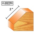  Fresa de chaflán de 45 grados de 1/2 pulgada de vástago de 2 pulgadas de longitud de corte de aproximadamente 1 pulgada de altura de corte