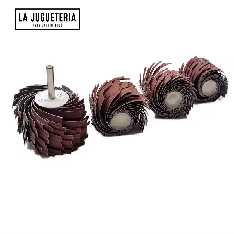 Rueda de Lijado de Láminas con Eje, Grano #120