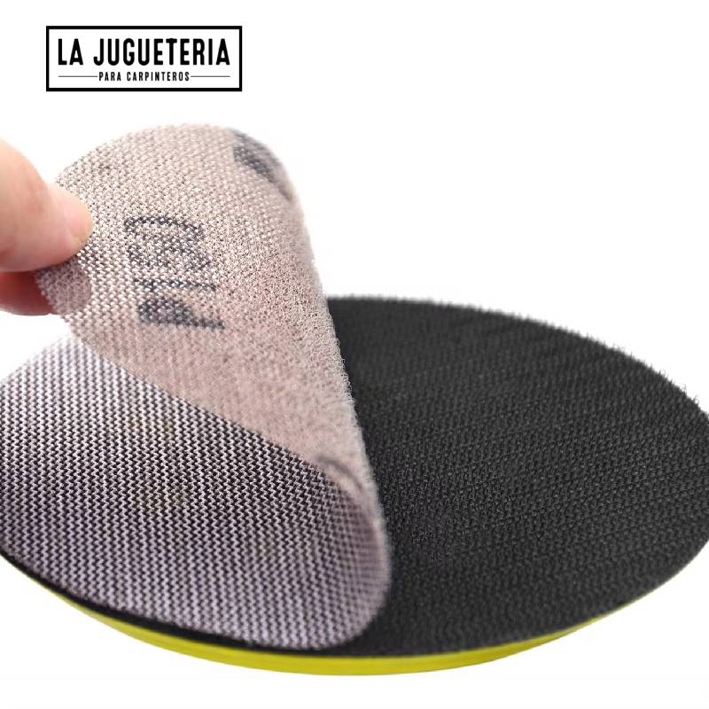 Disco de Lijado de Malla PMS de 5 Pulgadas (125 mm), Grano 80, Sistema de Gancho y Bucle, Sin Polvo