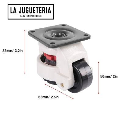 Ruedas niveladoras Giratoria Gd60F con Freno y Soporte