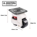 Ruedas niveladoras Giratoria Gd60F con Freno y Soporte