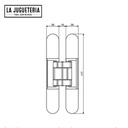 Bisagra oculta ajustable de 180 grados accesorios de puerta Invisible, G80 80 kg