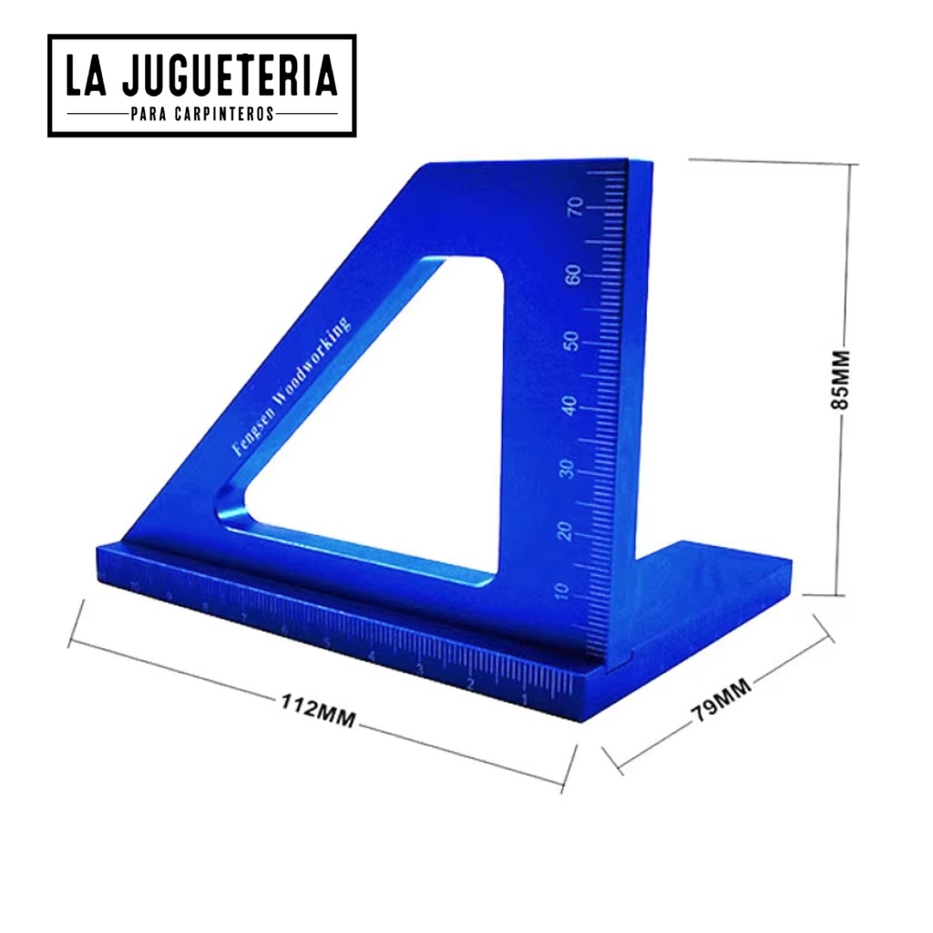 Escuadra de Carpintero de Aluminio - Herramienta de Medición de Precisión para Carpintería y Bricolaje 