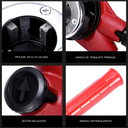 Kit de Enhebrador de Tuberías Manual con Mango de Trinquete - Incluye 4 Tallas y Estuche de Almacenamiento 