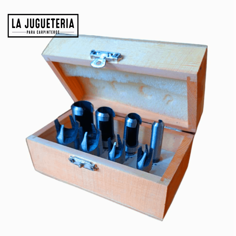 Sacabocados set de brocas C y 4 garras tamaño  6-10-13-16 mm