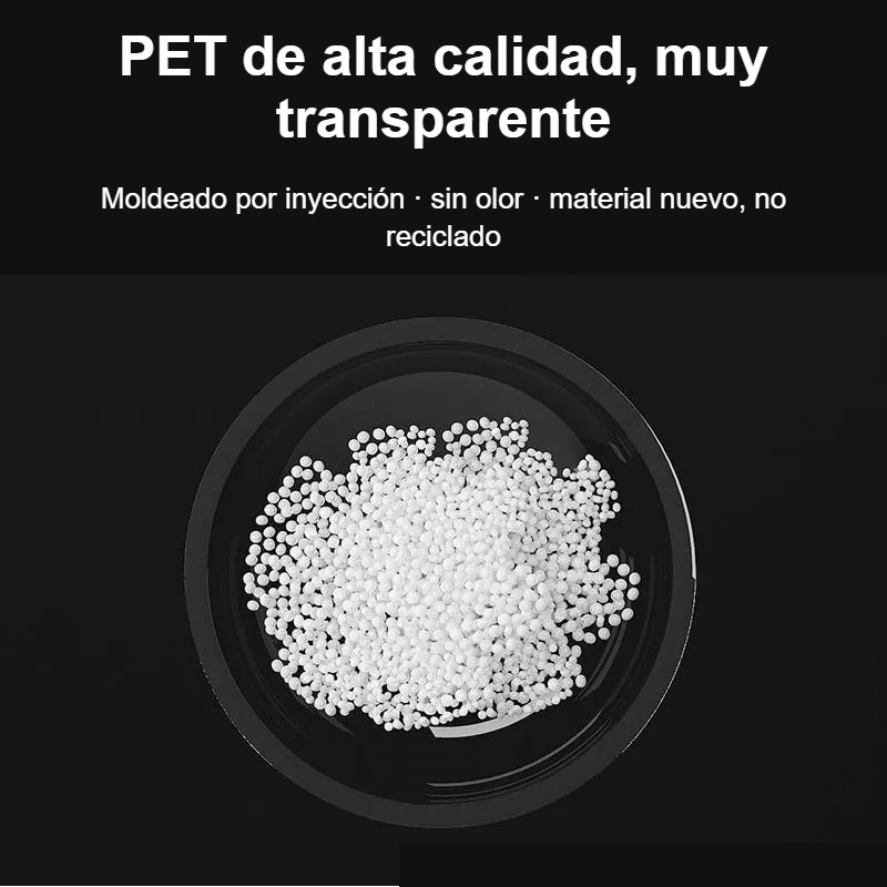 PET transparente moldeado