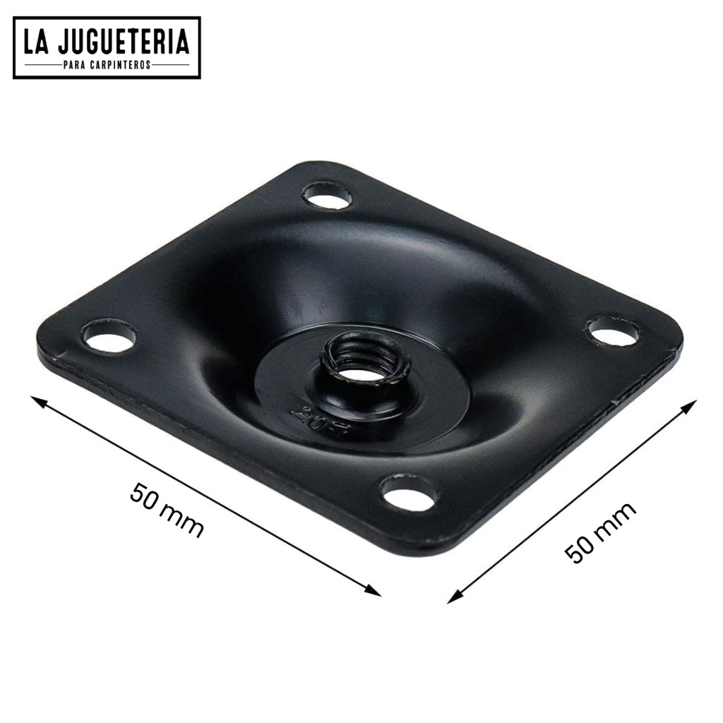 Placas de montaje para patas de mesa y sofás con pernos de suspensión - Herrajes para muebles