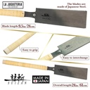 SUIZAN Sierra de tracción japonesa Sierra de mano Ryoba de doble filo de 9,5 pulgadas (240 mm) para carpintería