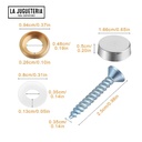 Tornillos para espejo con embellecedor. 