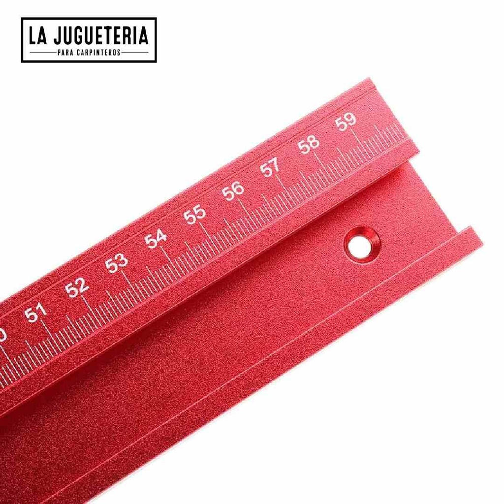 Guía o Riel en T-Track Universal en Aluminio para Proyectos de Sierra o Router 1000mm con regla marcada