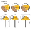 Fresas para unión de 45º. Vástago de 1/4". Set 3 pcs. Ref.P27