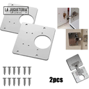 Placas de reparación de acero inoxidable para bisagras 2 piezas