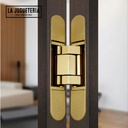 Bisagra oculta o invisible ajustable de 180 grados G80 - 80 kg - Color dorado