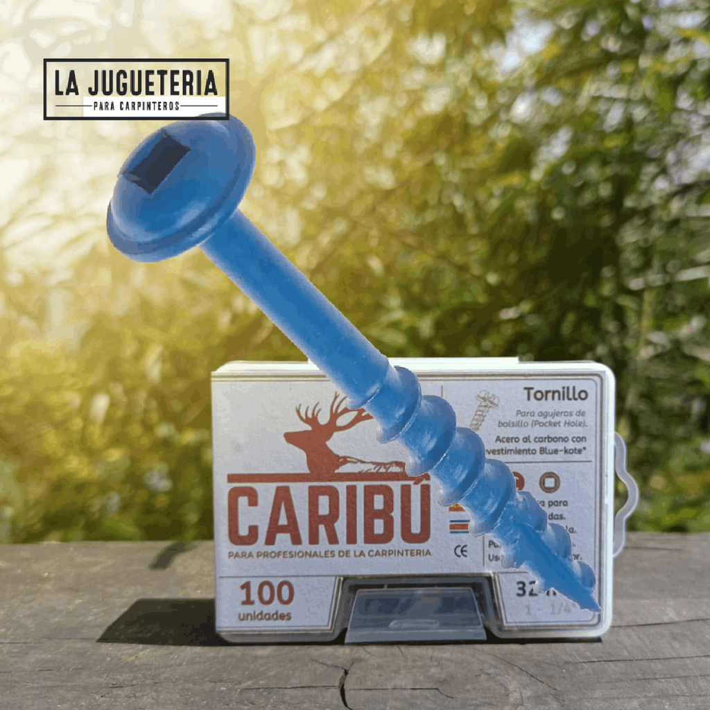 [A739] Tornillo pocket hole #8 x 1-1/4 pulgadas ,(32mm) BLUE-KOTE, caja de 100 unidades