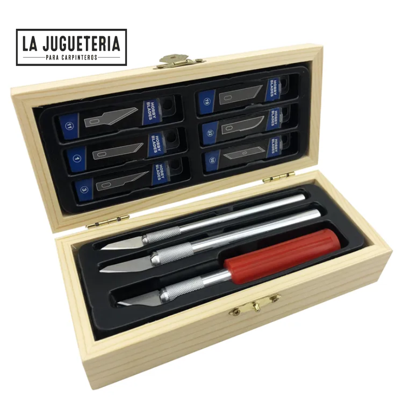 [A489] Juego de cuchillas de cutter de 10 hojas con 3 soportes