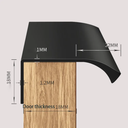 Tiradores de armario de cocina para cajones ocultos en aluminio 180 mm