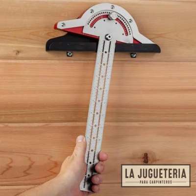 [A632] Regla transportador de ángulos L-HT142 para Carpintería de Aluminio de  20 pulgadas - Herramienta de Medición DIY para Dibujo y Marcado de Líneas