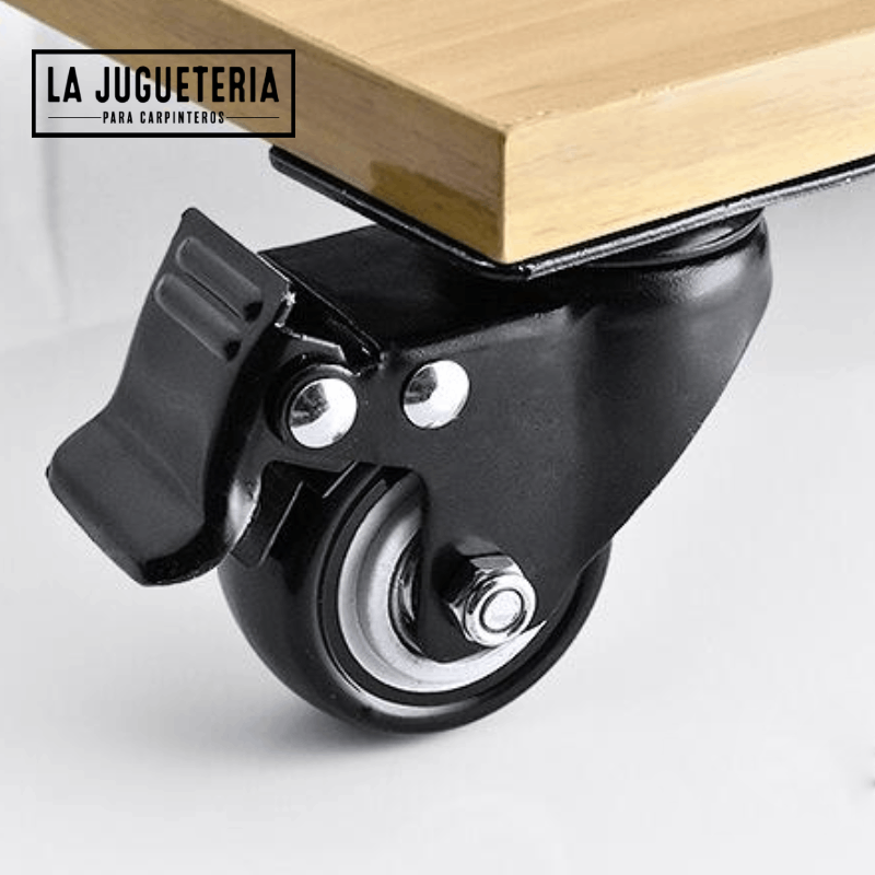[A664] Ruedas con freno para perfiles de aluminio 4040 y muebles