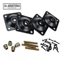 Kit de Placas de montaje para patas de mesa y sofás con pernos de suspensión - Herrajes para muebles (4pz)
