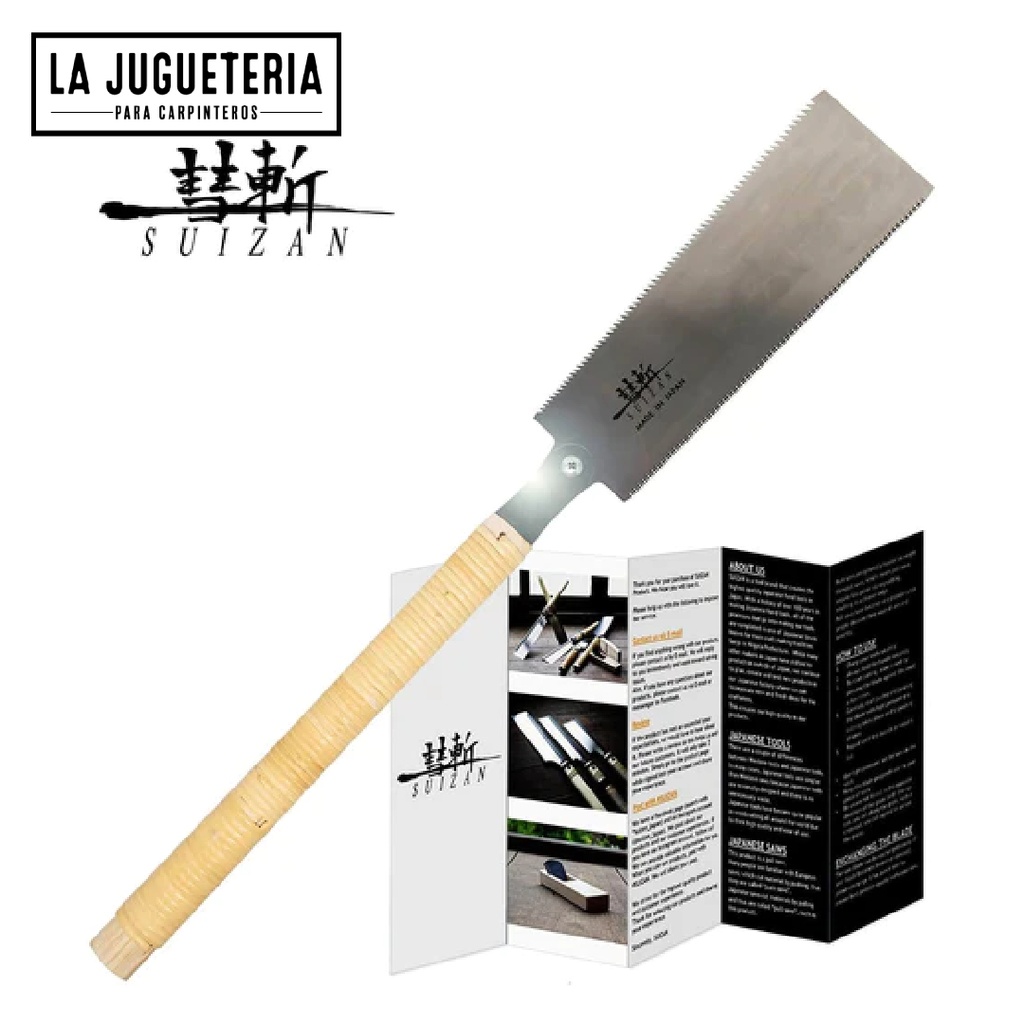 [A669] SUIZAN Sierra de tracción japonesa Sierra de mano Ryoba de doble filo de 9,5 pulgadas (240 mm) para carpintería