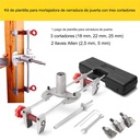 Herramienta de perforación de mortajas para cerraduras de puertas, Plantilla de mortaja