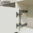 Bisagra tipo Pocket door o puertas ocultas / Riel de gabinete de carga lateral grueso 350 mm,  1 Juego