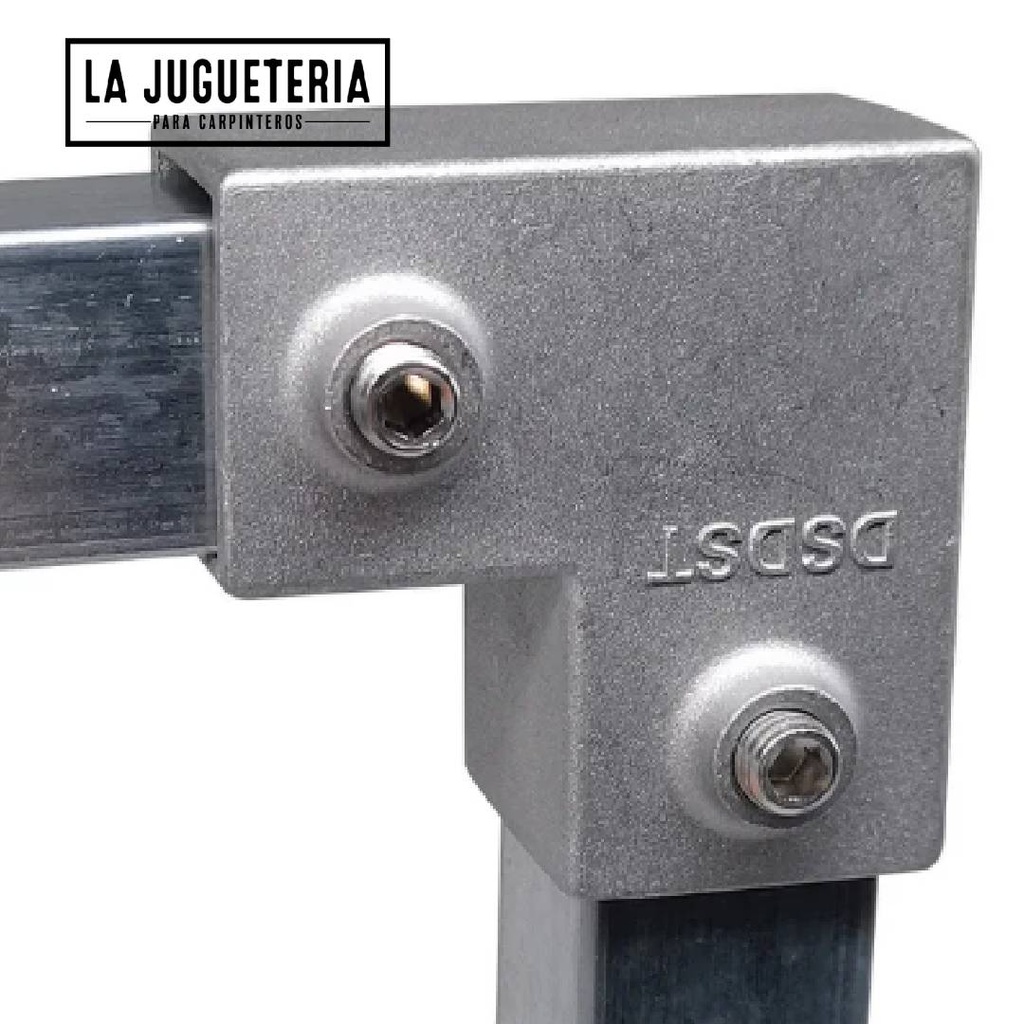 [A206] Conector de tubo cuadrado de aluminio mediante abrazadera de llave para decorar tubos de 25mm
 (1 pulgada x 1 Pulgada) Codo esquinero