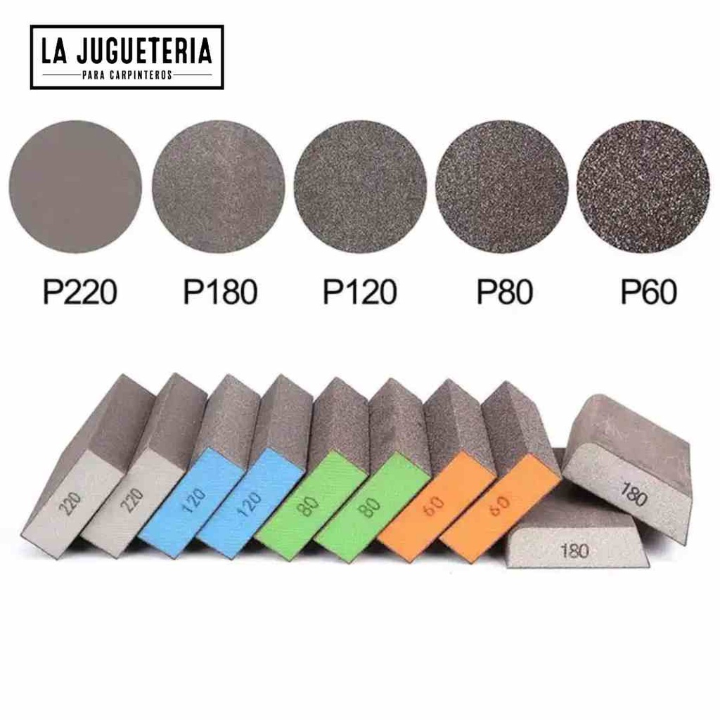 [A081] Bloque de lijado lavable ajustable, lija manual reutilizable impermeable de óxido de aluminio, grano 60/80/100/120/180/220