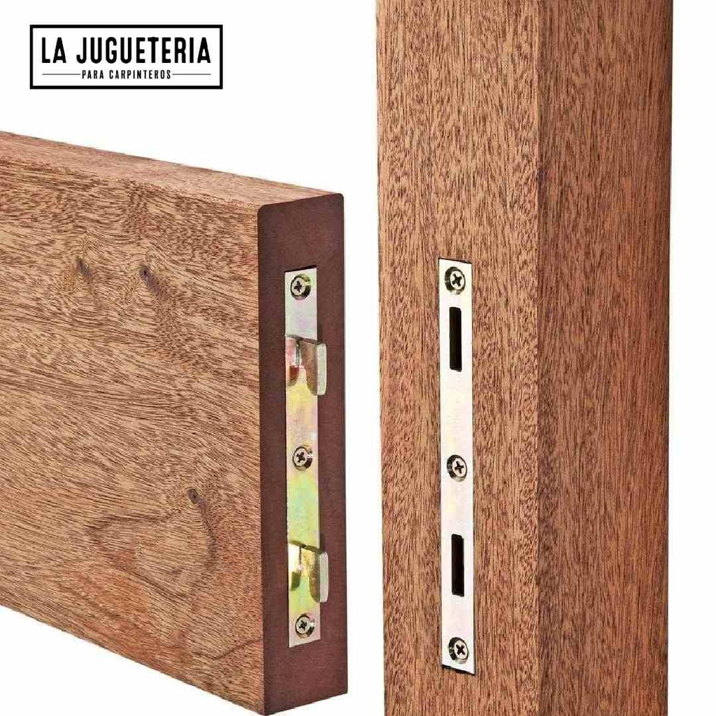 [A048] Alcayatas para riel de cama 6" - Juego de 4 soportes de acero zincado