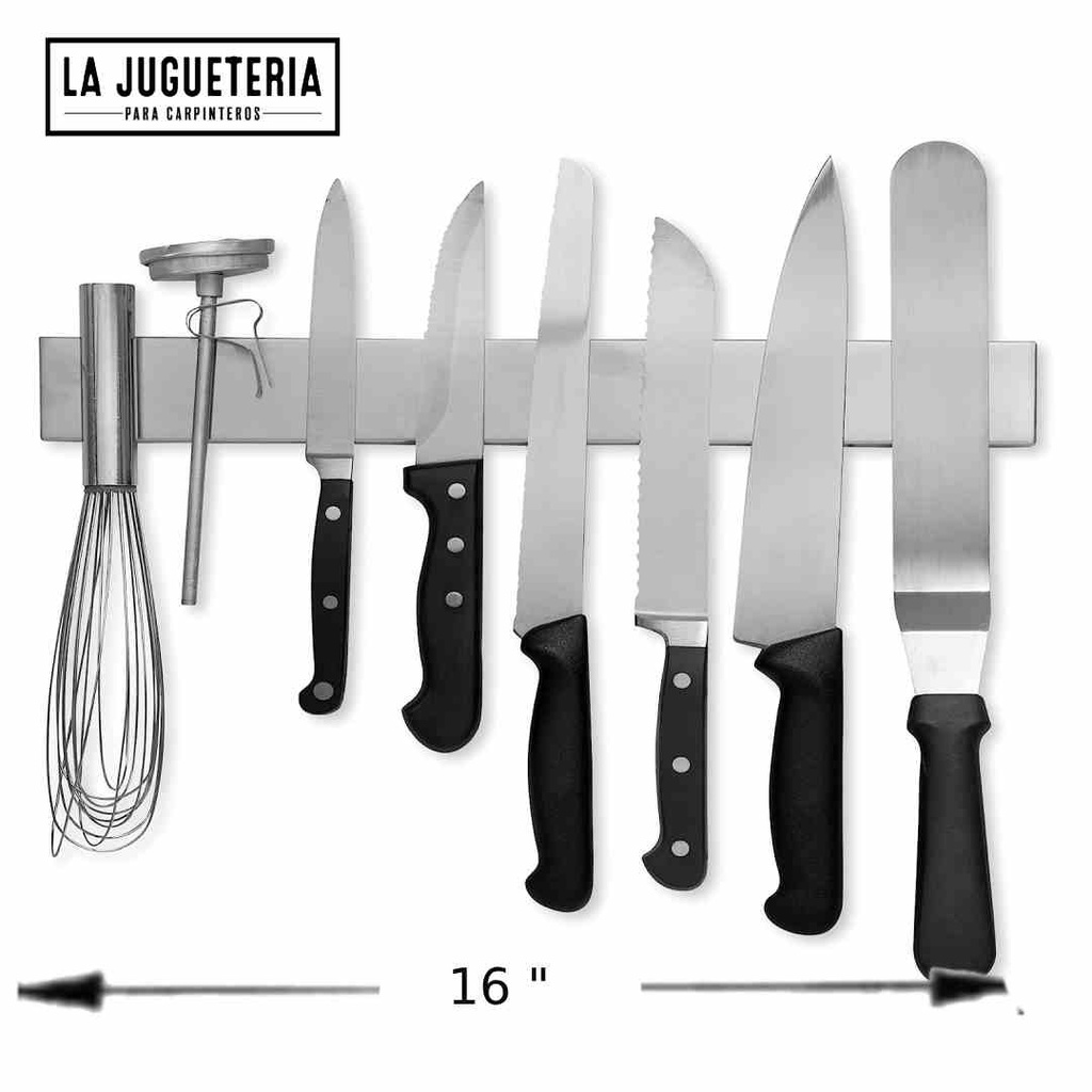 [A062] Barra magnética para herramientas de carpintería de acero inoxidable de 16 pulgadas: un organizador esencial para tu taller Imán