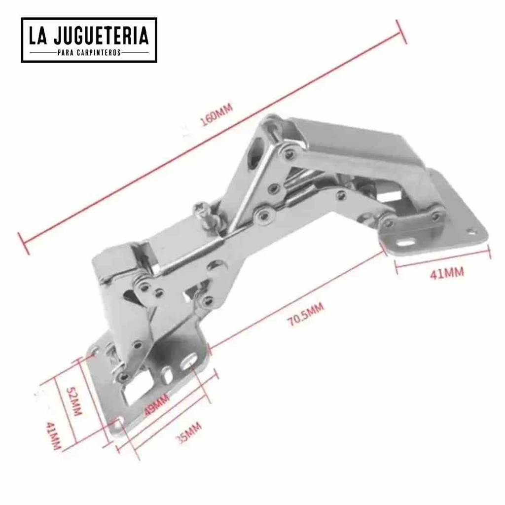 [A071] Bisagra de cazoleta con ángulo de 170 grados y cierre suave