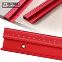 Guía o Riel en T-Track Universal en Aluminio para Proyectos de Sierra o Router 1000mm con regla marcada