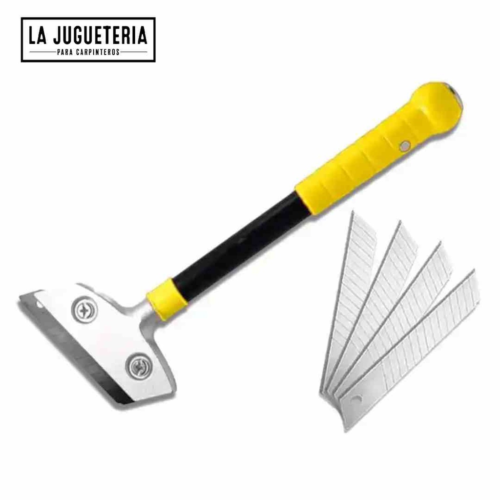 [A228] Cuchilla de carburo de tungsteno para limpieza de lechada y huecos de azulejos, Mango limpiador de juntas de azulejos de piso de pared, herramienta raspadora de pintura