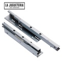 Diapositiva riel ó guía Telescópica de Cierre Suave con Rodamientos de Bolas para Cajones   (Color : Silver, Size : 450mm/18inch)