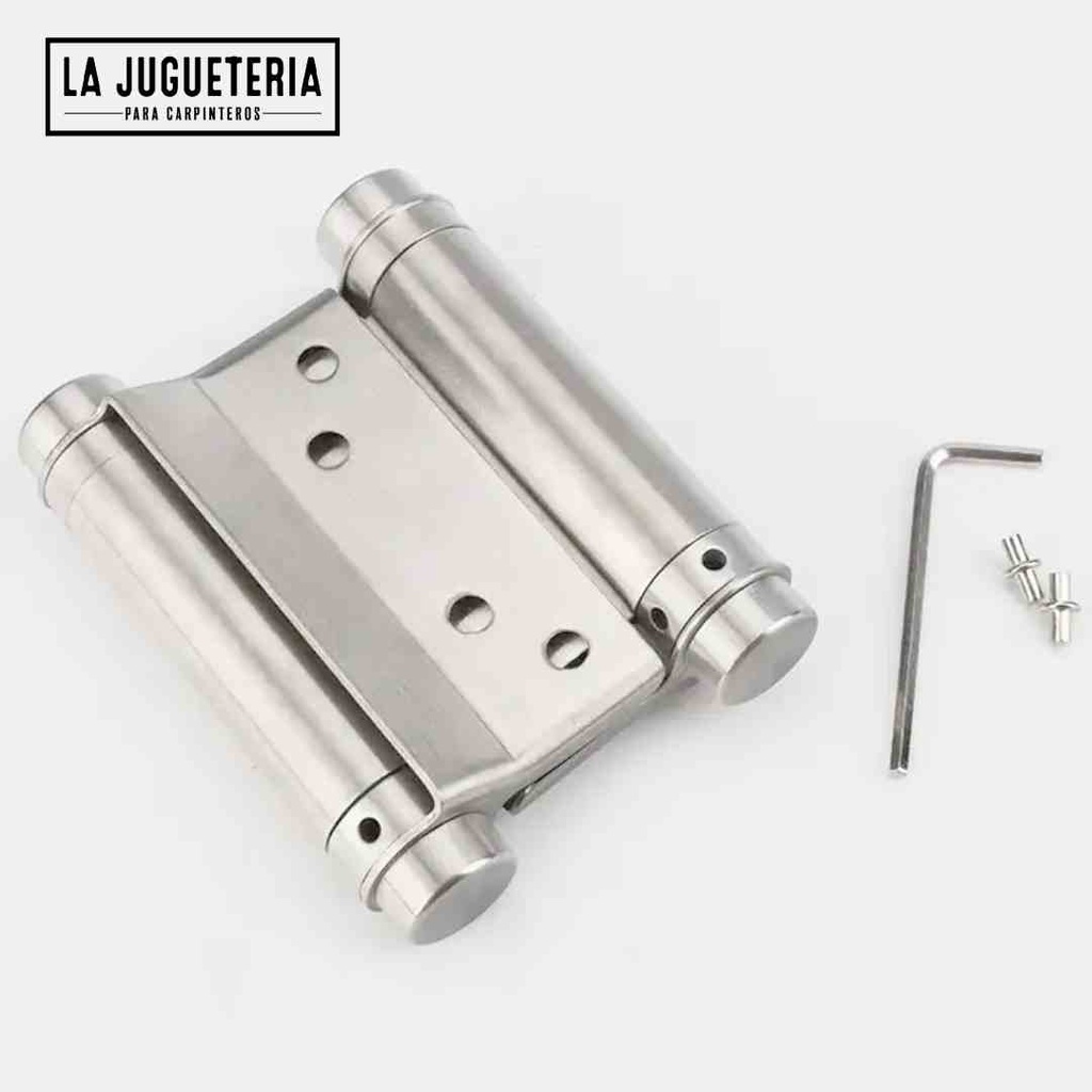 [A070] Bisagra ajustable bidireccional N3 de resorte con cierre suave o amortiguador - 90 mm