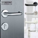 Palanca de Puerta Plateada de Acero Inoxidable Mate 304 - Modelo Birmania