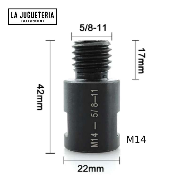 [A217] Conversor Adaptador de amoladora de M14 a M15 (5/8-11)