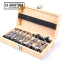 Brocas forstner de acero de carbono para carpintería. Set de 15 piezas.