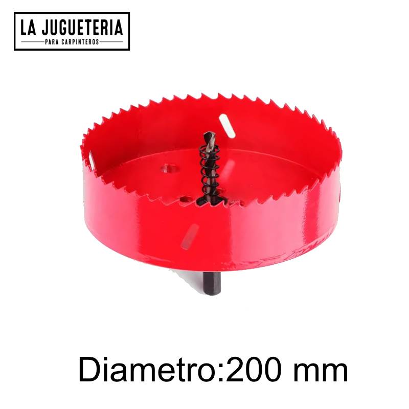 Broca sierra corona bimetálica 200 mm (8 pulgadas) - Acero al carbono