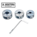 Collares de tope para brocas, anillos de tope de profundidad de perforación de Metal con llave hexagonal, tipo abierto, 3 uds.
