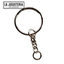 Llavero Plano de 25mm color PLATEADO - Anillos de Metal para Fijación de Llaves y Fabricación de Joyas