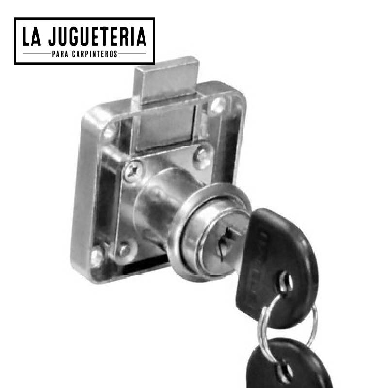 [A825] Cerradura de Seguridad para Cajones y Muebles - Modelo 36 x 36 mm con 2 llaves