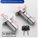 Cerradura de émbolo para armario de escritorio con cajón, cilindro de 3/4 pulgadas de diámetro de cilindro de 1-1/2 pulgadas de longitud, acabado cromado de aleación de zinc, con llave igual