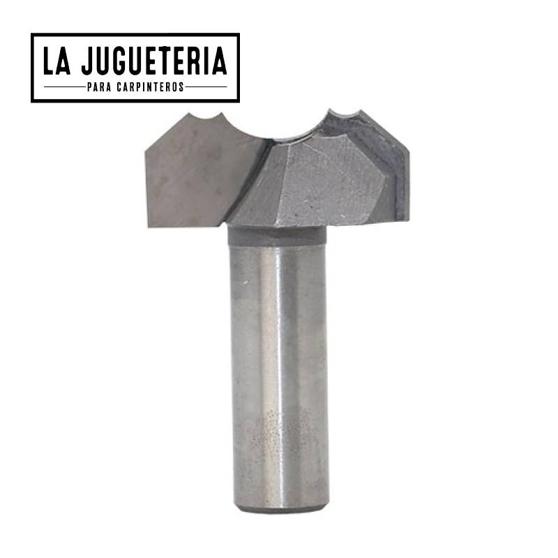 [A1022] Fresa de vaciado decorativo tipo arco para Carpintería y CNC roseta. Vástago de 1/2". Ref.G57